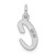 Sterling Silver Rhodium-plated Script Letter C Initial Charm - QC-871B4B0D-9036