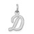 Sterling Silver Rhodium-plated Script Letter D Initial Charm - QC-FE299492-5551