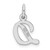 Sterling Silver Rhodium-plated Script Letter D Initial Charm - QC-FE299492-5551