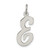 Sterling Silver Rhodium-plated Script Letter E Initial Charm - QC-A5086076-9336