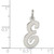 Sterling Silver Rhodium-plated Script Letter E Initial Charm - QC-A5086076-9336