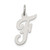 Sterling Silver Rhodium-plated Script Letter F Initial Charm - QC-16FE56CC-5983