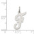 Sterling Silver Rhodium-plated Script Letter F Initial Charm - QC-16FE56CC-5983