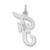 Sterling Silver Rhodium-plated Script Letter F Initial Charm - QC-AA704D62-5493