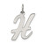 Sterling Silver Rhodium-plated Script Letter H Initial Charm - QC-22741494-6426