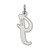 Sterling Silver Rhodium-plated Script Letter I Initial Charm - QC-8CC3A6E6-5105