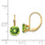 14k 7mm Peridot Leverback Earrings