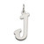 Sterling Silver Rhodium-plated Script Letter J Initial Charm - QC-3AB776C4-2665