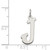 Sterling Silver Rhodium-plated Script Letter J Initial Charm - QC-3AB776C4-2665