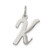 Sterling Silver Rhodium-plated Script Letter K Initial Charm - QC-5650B45A-8494