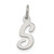 Sterling Silver Rhodium-plated Script Letter S Initial Charm - QC-75D84809-6948