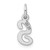 Sterling Silver Rhodium-plated Script Letter S Initial Charm - QC-75D84809-6948