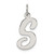 Sterling Silver Rhodium-plated Script Letter S Initial Charm - QC-820EEEC2-2217