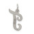 Sterling Silver Rhodium-plated Script Letter T Initial Charm - QC-3C233602-8739