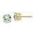 14k 7mm Round Green Quartz Earrings