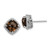 Sterling Silver Rhodium-plated Smoky Quartz and Diamond Earrings - QE-FF469DDC-8511
