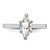 Sterling Silver Rhodium-plated Solitaire Marquise CZ Ring - QR-2D26902C-7058