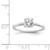 Sterling Silver Rhodium-plated Solitaire Round CZ Ring - QR-60A3C214-2516