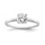 Sterling Silver Rhodium-plated Solitaire Round CZ Ring - QR-8F316060-5829