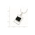 Sterling Silver Rhodium-plated Square Onyx Pendant Necklace