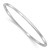 Sterling Silver Rhodium-plated Square Tube Slip On Bangle