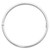 Sterling Silver Rhodium-plated Square Tube Slip On Bangle