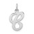 Sterling Silver Rhodium-plated Stamped Letter C Initial Charm