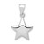 Sterling Silver Rhodium-plated Star Charm - QC-14CDB489-9549
