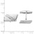 Sterling Silver Rhodium-plated Stripe Design Cuff Links