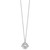 Sterling Silver Rhodium-plated Sun Front/Moon and Star Back Reversible Spinning Pendant 18 inch Necklace