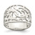 Sterling Silver Rhodium-plated Swirl Ring - QR-B44BC660-9478