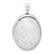 Sterling Silver Rhodium-plated Swirls 19mm Oval Locket
