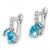 Sterling Silver Rhodium-plated Swiss BT/White Topaz Hinged Earrings - QE-E07C3F6F-4158