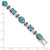 Sterling Silver Rhodium-plated Synth Turquoise and Marcasite Bracelet