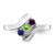Sterling Silver Rhodium-plated Synthetic 3 Stone Mother's Ring - XM-CBD21329-7762