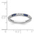 Sterling Silver Rhodium-plated Synthetic Blue Spinel & CZ Ring - QR-0529F28F-1217