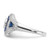 Sterling Silver Rhodium-plated Synthetic Blue Spinel & CZ Ring - QR-6909B5AD-2710