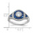 Sterling Silver Rhodium-plated Synthetic Blue Spinel & CZ Ring - QR-D2CC3430-8928