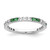 Sterling Silver Rhodium-plated Synthetic Green Spinel & CZ Band - QR-147D1543-5877