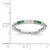 Sterling Silver Rhodium-plated Synthetic Green Spinel & CZ Band - QR-147D1543-5877