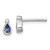 Sterling Silver Rhodium-plated Tanzanite & Diamond Earrings - QD-9EFCFE56-4495
