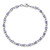 Sterling Silver Rhodium-plated Tanzanite and Diamond Bracelet - QX-AF2D82E5-5016