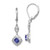 Sterling Silver Rhodium-plated Tanzanite Lever Back Earrings - QE-7464CC0A-9402