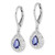 Sterling Silver Rhodium-plated Tanzanite Lever Back Earrings - QE-AAFED7D8-4773