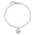 Sterling Silver Rhodium-Plated Textured Sand Dollar 9 inch with a 1 inch extention Anklet