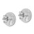 Sterling Silver Rhodium-Plated Textured Sand Dollar Post Earrings