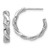 Sterling Silver Rhodium-plated Textured Twisted C-Hoop Earrings - QE-3749FBAC-2573