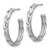 Sterling Silver Rhodium-plated Textured Twisted C-Hoop Earrings - QE-9EAF92DA-3882