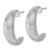 Sterling Silver Rhodium-plated Textured Woven Design Post J-Hoop Earrings - QE-DF254E47-5554