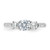 Sterling Silver Rhodium-plated Three CZ Ring - QR-808D0512-3413
